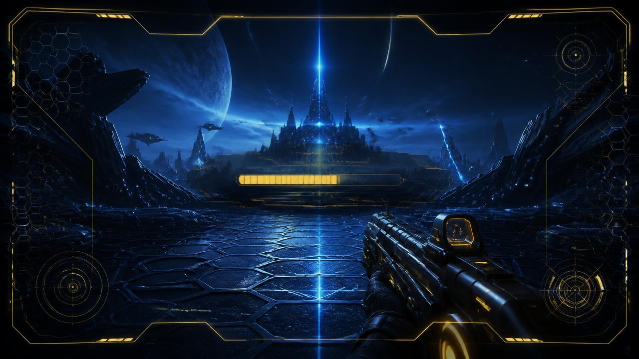Loading screen for a WiseAcademy Arcade 3D video game